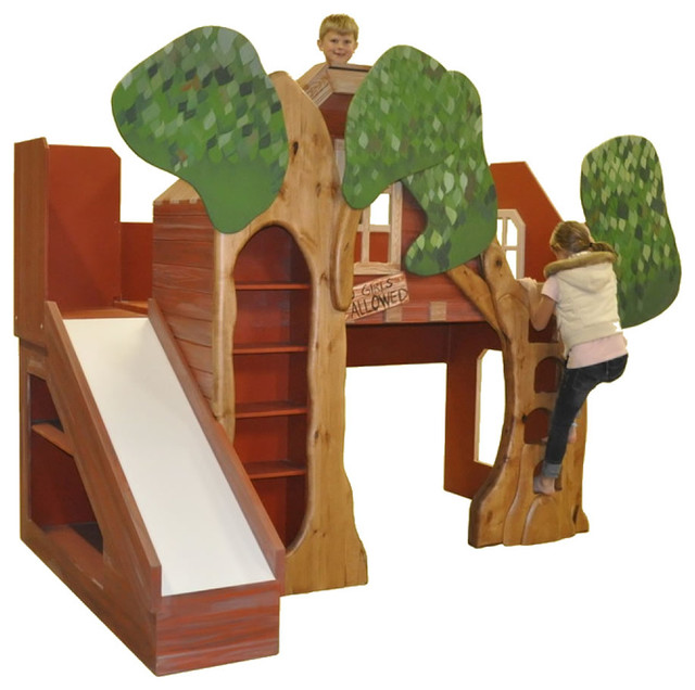 Child's Treehouse Beds w/ Slide