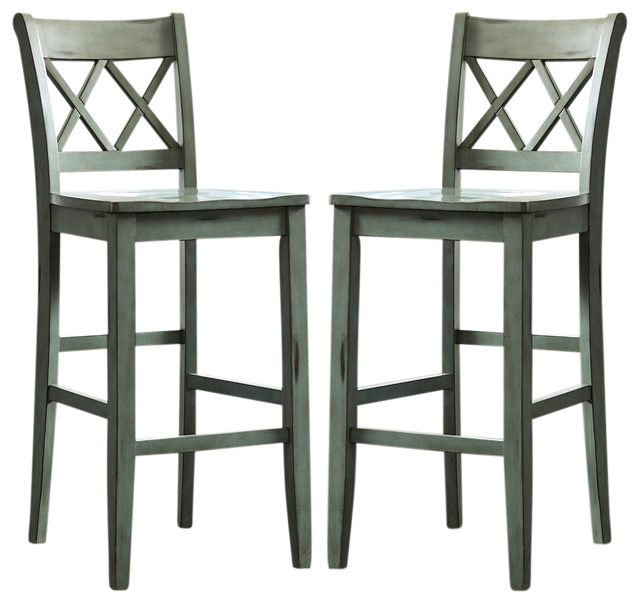 Mestler Counter Stools Blue Green Set Of 2 D540 124 Farmhouse Mestler Counter Stools Blue Green Set Of 2 D540 124 Farmhouse Bar And By Emma Mason