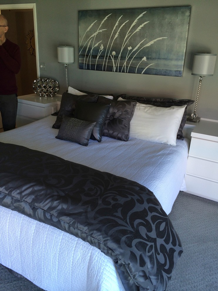 Bedroom - contemporary bedroom idea in Tampa