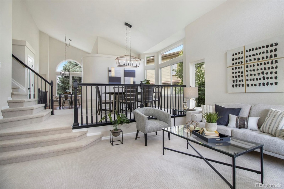 Inspiration for a transitional home design remodel in Denver