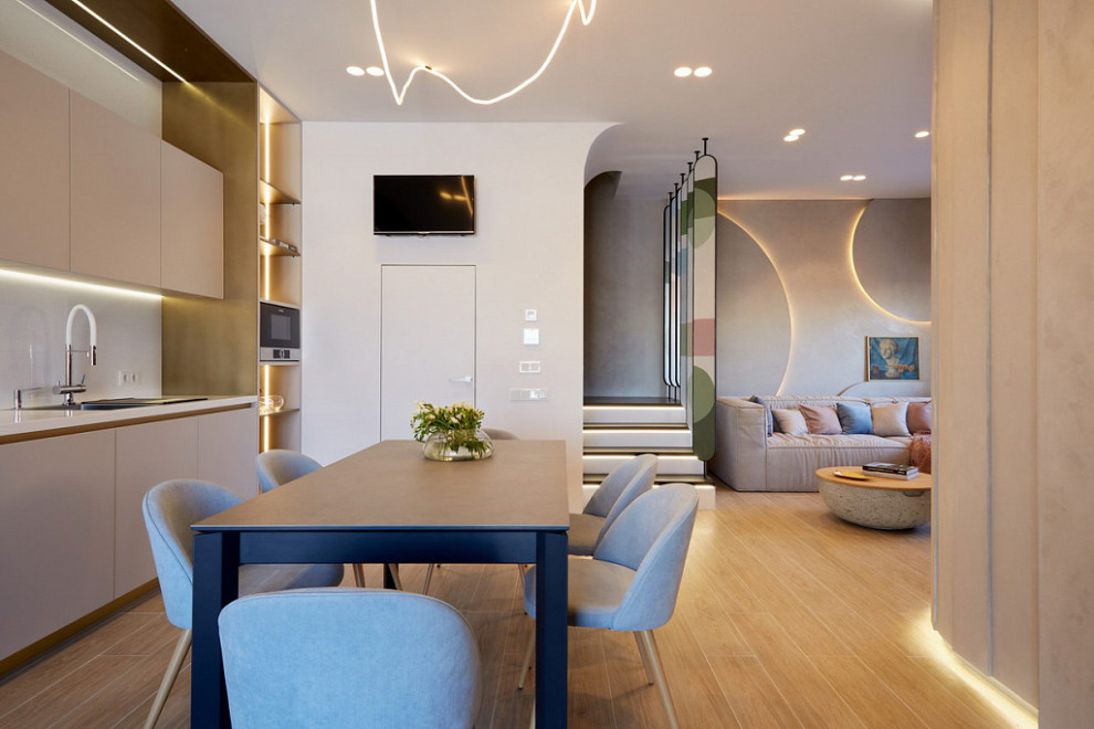 Кухня-гостиная 55м2 "Дачный ответ"