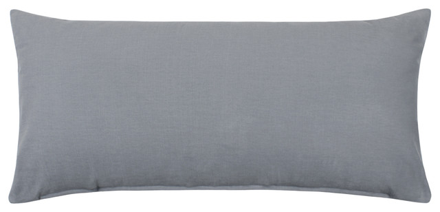 Solid Light Gray Body Pillow Cover