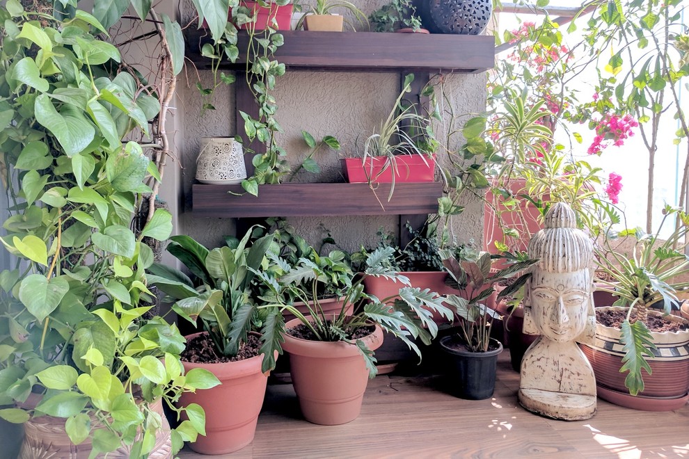 This is an example of an eclectic balcony in Mumbai.