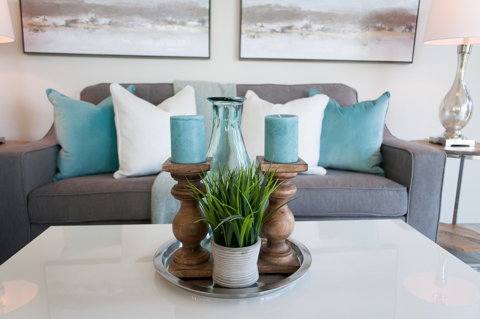 Home design - small transitional home design idea in Phoenix