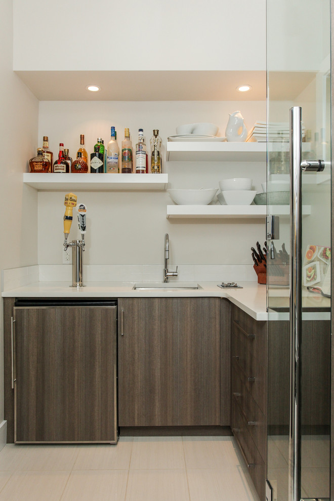 TRANSITIONAL AT HEART Contemporary Home Bar Edmonton by Innova