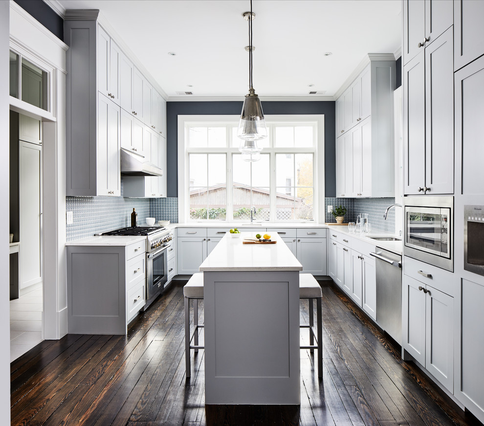Example of a transitional kitchen design in DC Metro