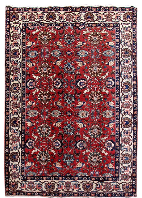 Consigned Persian Rug 7 X11 Handmade Wool Tabriz Khoy