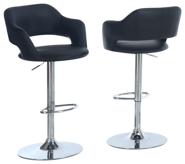 Luciano Hydraulic Lift Bar Stool Contemporary Stools And Luciano Hydraulic Lift Bar Stool Black