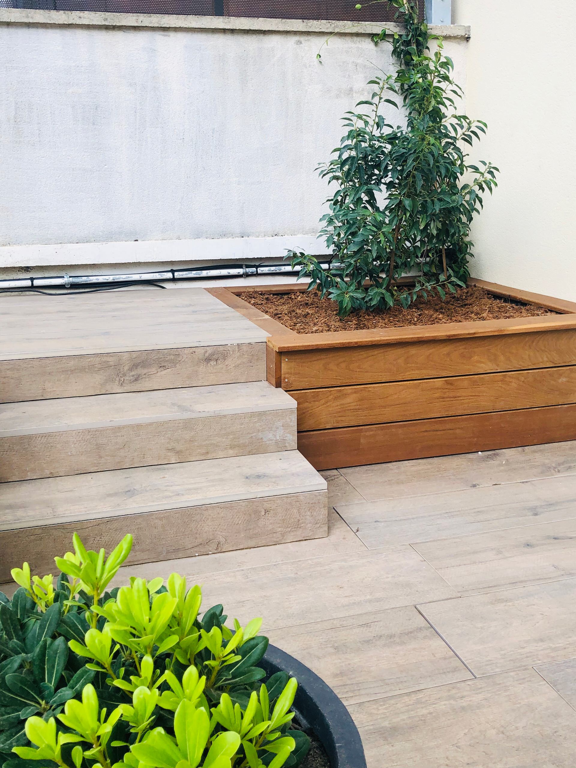 Réaménagement d'un jardin sur dalle