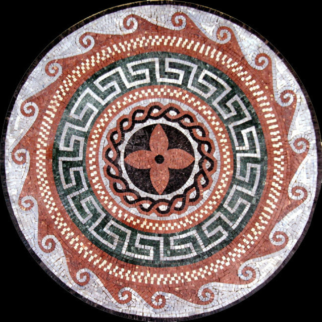 Handmade Artistic Marble Mosaic Medallion Tile