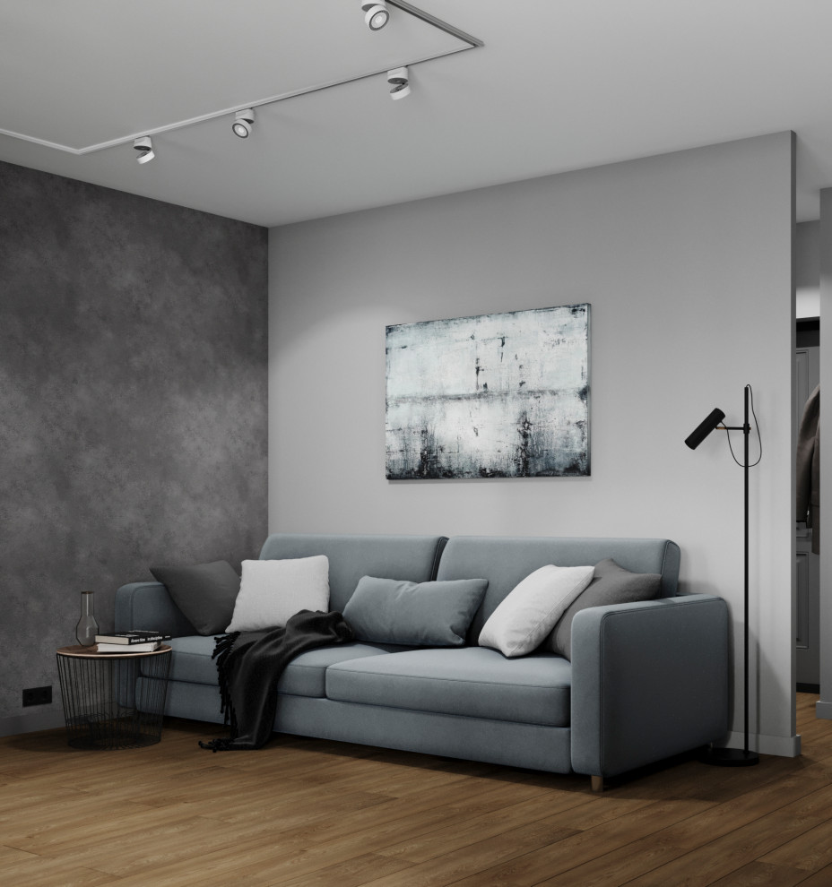 Студия в тёмных тонах для молодого человека