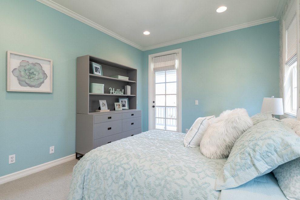 Transitional bedroom in Orange County.