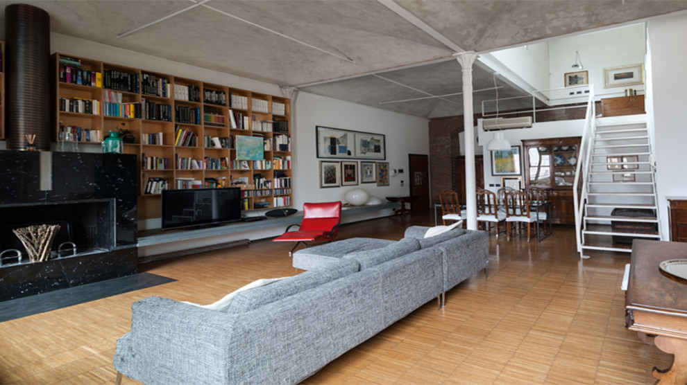 Foto di una camera degli ospiti minimalista di medie dimensioni