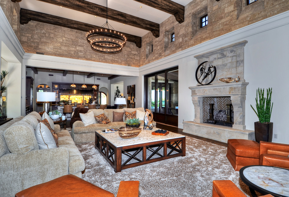 Inspiration for a mediterranean home design remodel in Orange County
