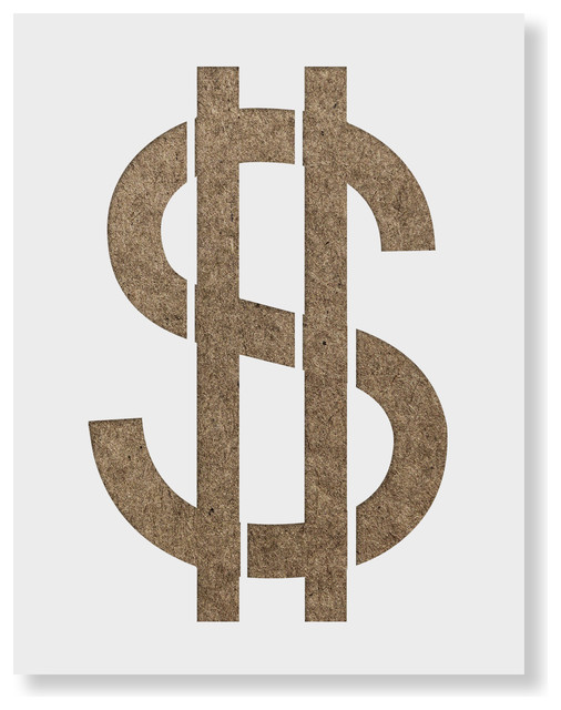 Dollar Sign Stencil, Reusable Stencils of a Dollar Sign for Painting