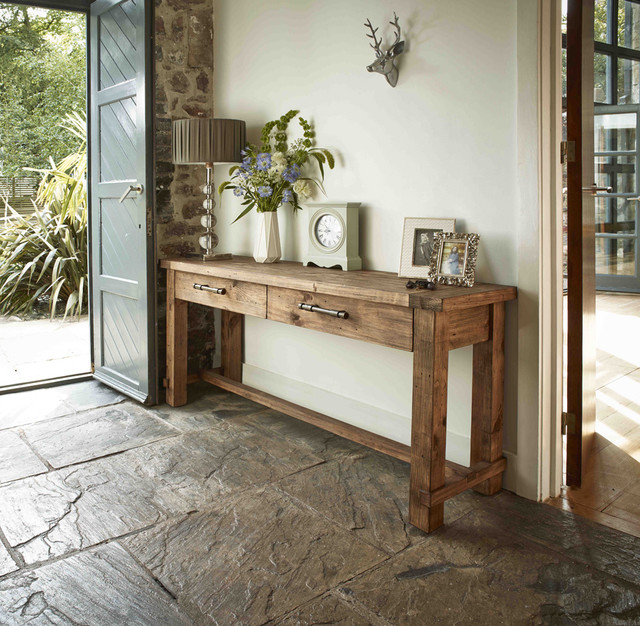 Country Reclaimed Solid Wood Farmhouse Console Table - Rustic - Vancouver -  by Wholesale Furniture Brokers Canada | Houzz AU