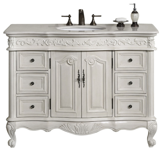 48" Traditional Single Sink Bathroom Vanity - Traditional ...