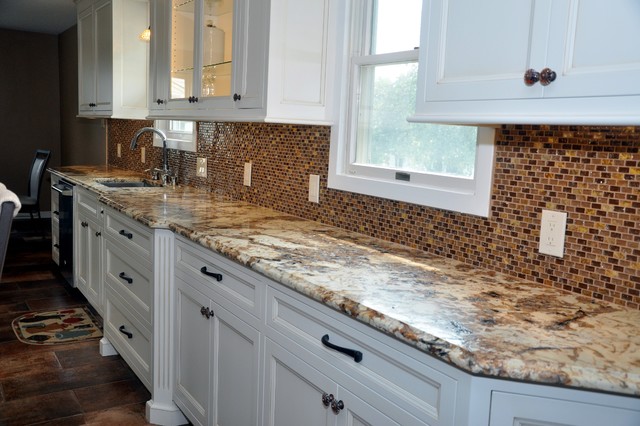Splendor Gold Leather Granite Rustic Kitchen Philadelphia