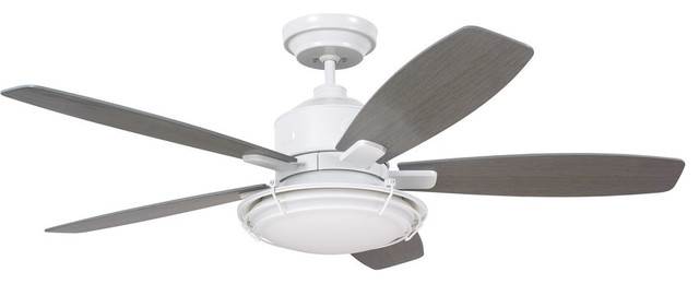 Rockpointe 3 Light 54 In Outdoor Fan In Satin White