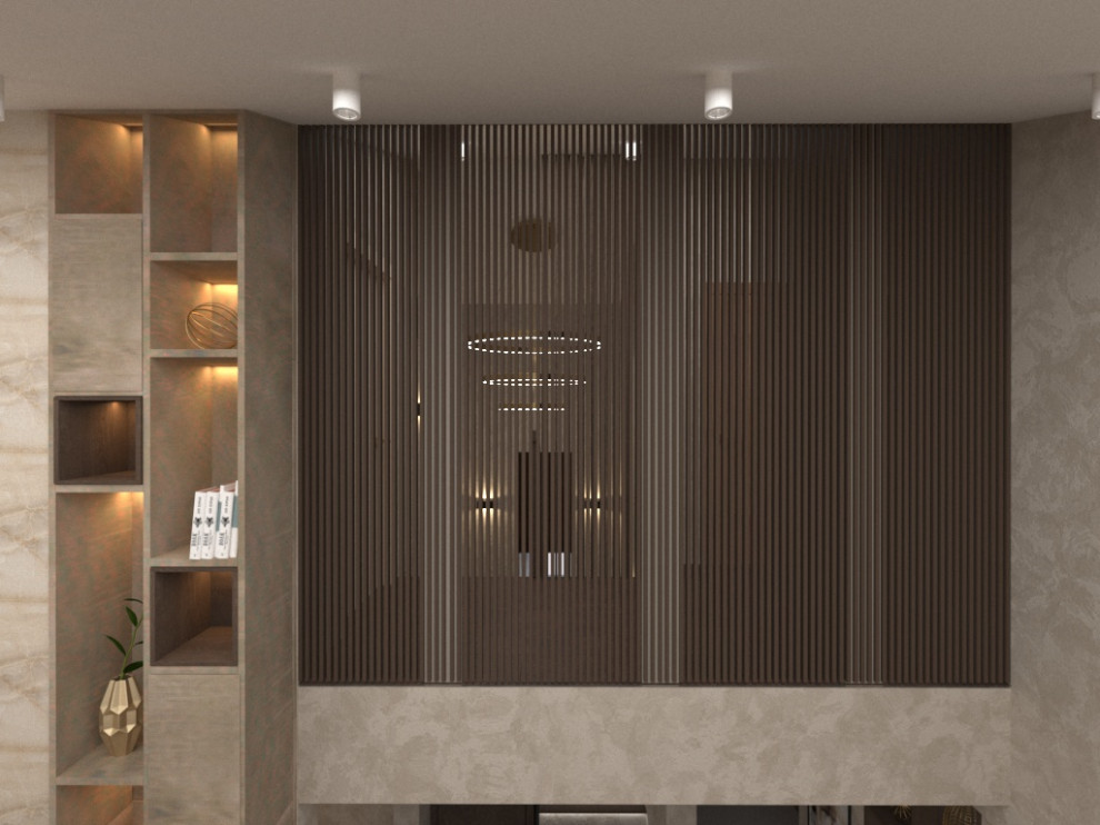 Зал, второй свет, вид на второй этаж