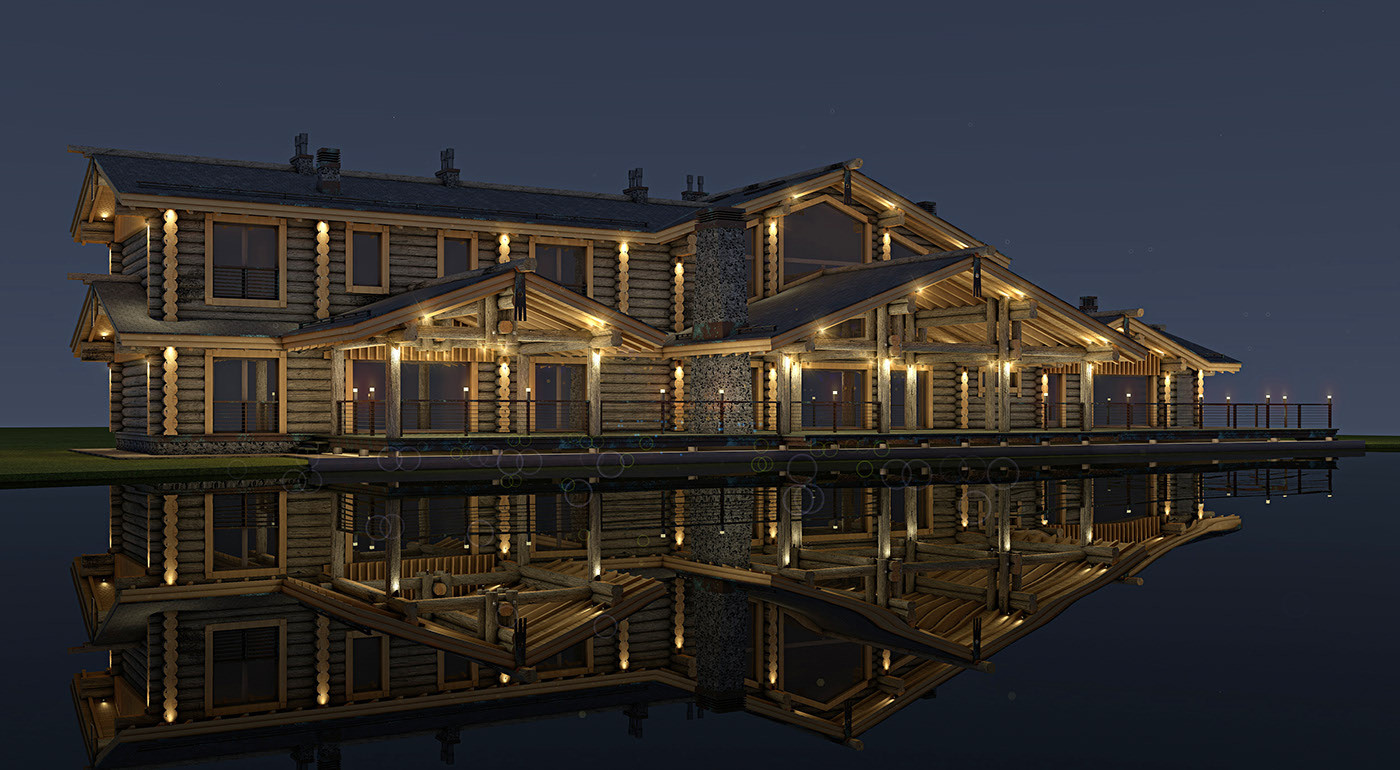 Освещение загородной резиденции