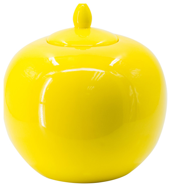 Yellow Lid Jar Contemporary Kitchen Canisters And Jars by R16