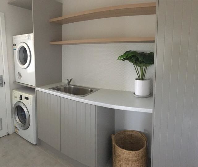 Design ideas for a scandinavian laundry room in Newcastle - Maitland.