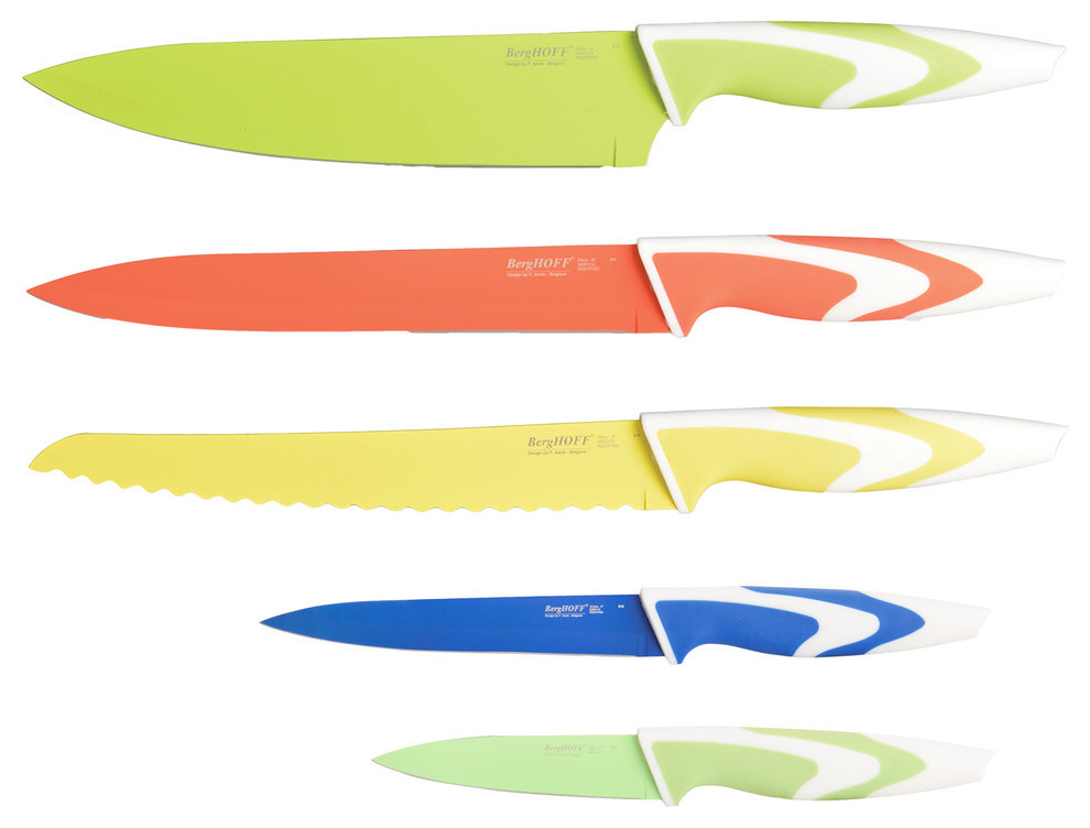 Colored Ceramic Coated Knives, Set of 5