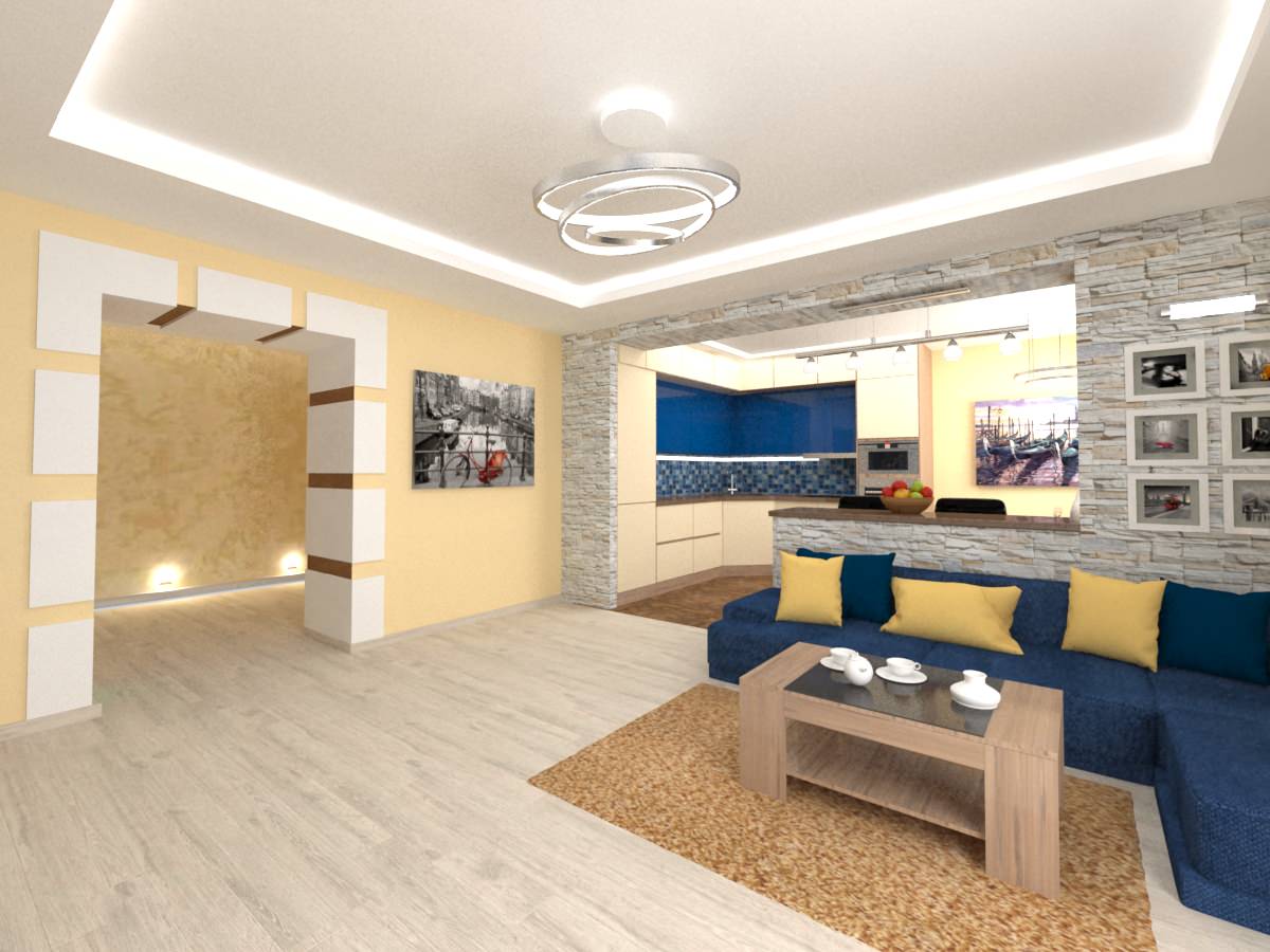 яркая квартира для молодой семьи