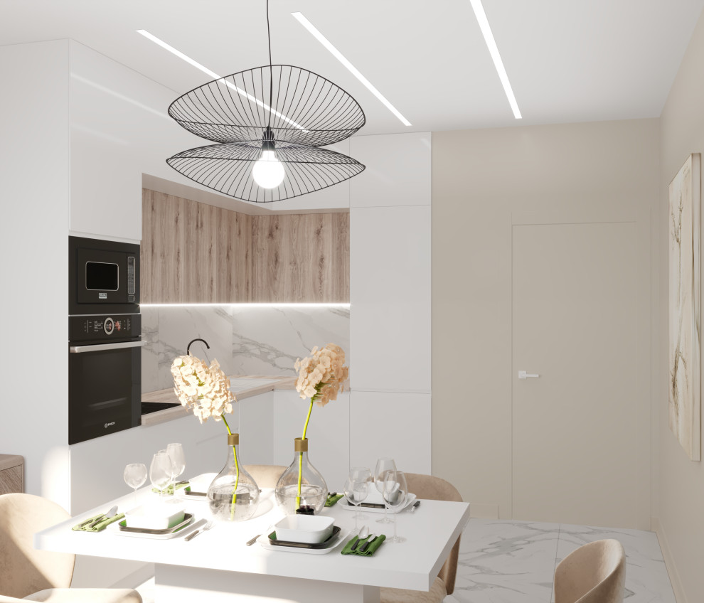 Двухкомнатная квартира в нейтральных тонах