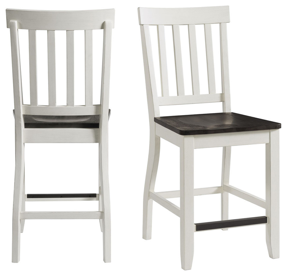 Picket House Furnishings Jamison Two Tone Side Chair Set Farmhouse Bar Stools And Counter