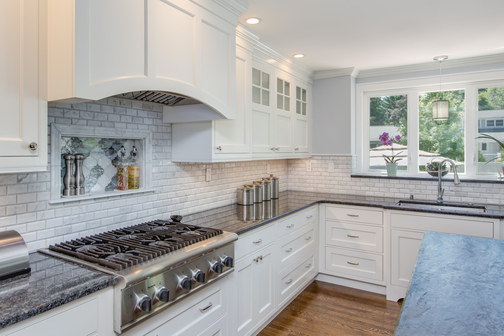 Transitional kitchen photo in Boston