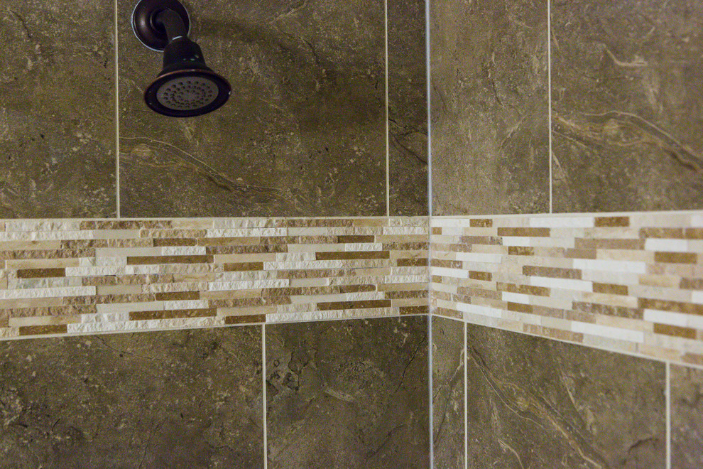 Example of a transitional bathroom design in Austin