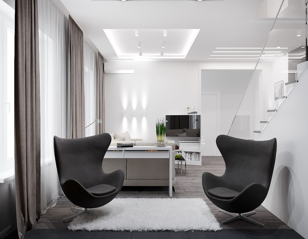 Зона отдыха перед камином.