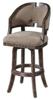 Wood And Velvet Onora 45.25In.H Plush Stool