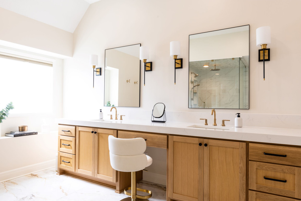 Modern Luxurious Primary Bath Remodel Modern Bathroom Kansas City