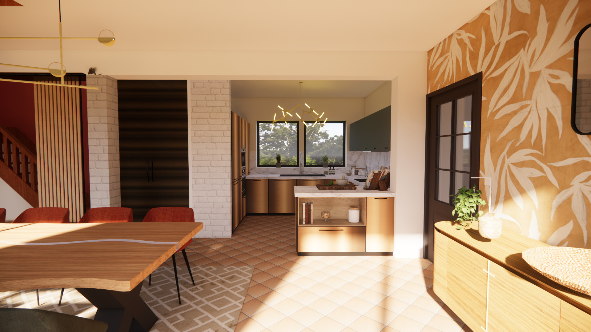 Projet 3D - Aménagement d'un RDC de maison