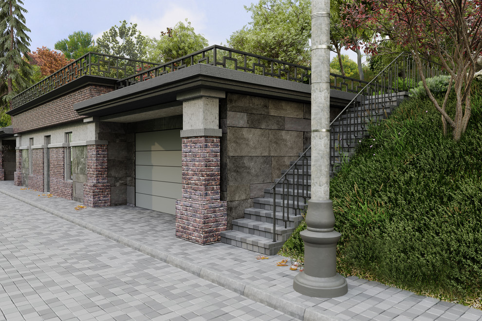 Проект гаража в комплексе жилого дома