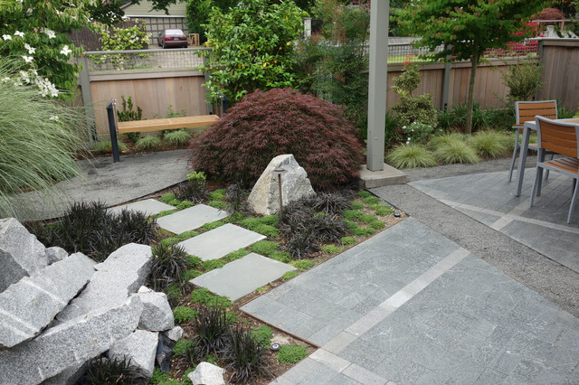 Modern Industrial Japanese Garden industrial-garden