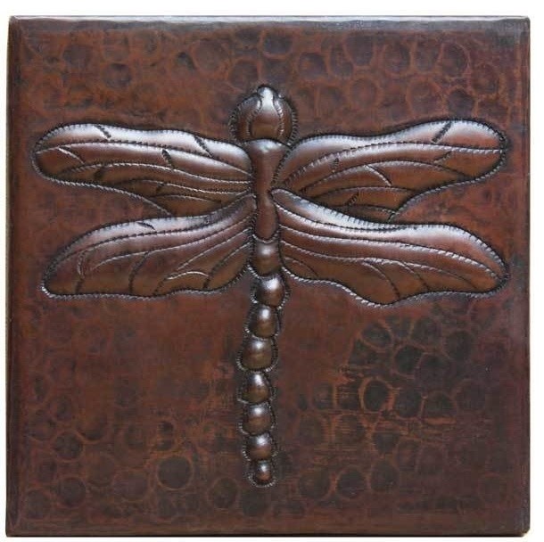Dragonfly Design Hammered Copper Tile Tl308 Rustic Wall And Dragonfly Design Hammered Copper Tile Tl308 Rustic Wall And Floor By Sinks Direct