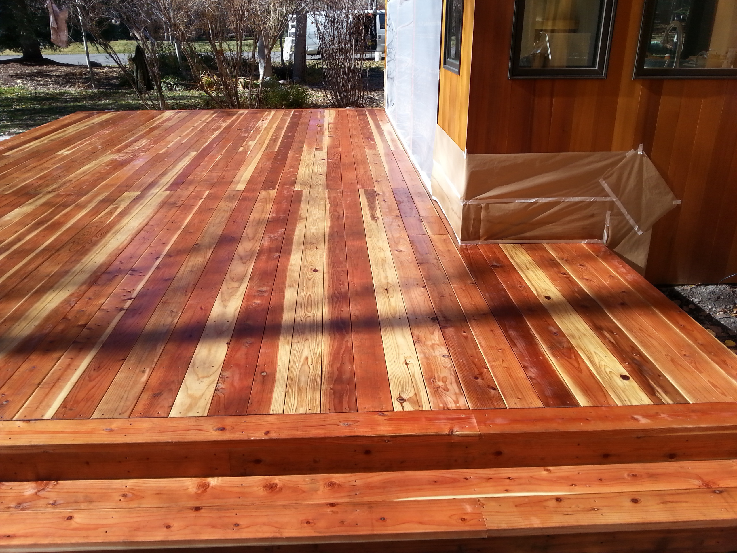 Redwood deck