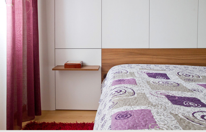 Design ideas for a modern bedroom in London.