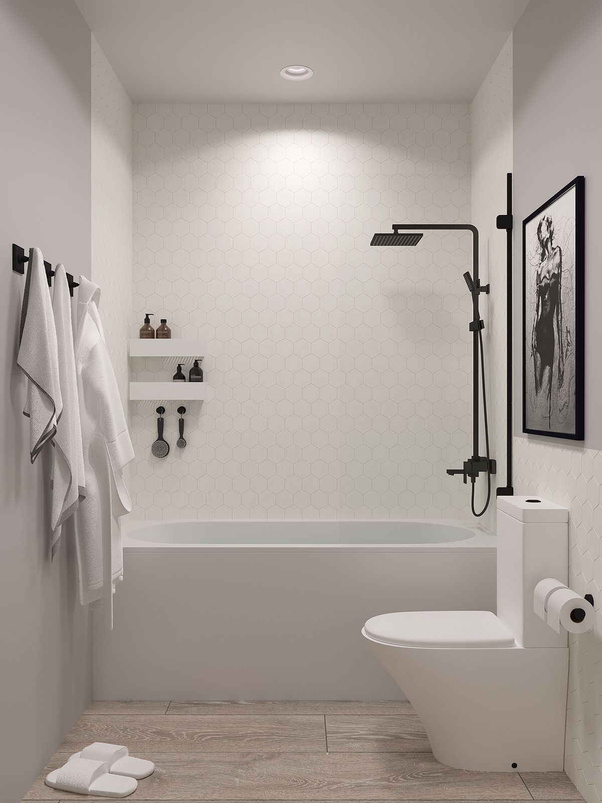 Санузел в современном стиле 4 м2