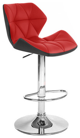Spyder Adjule Bar Stools Set Of 4 Contemporary Spyder Adjule Bar Stools Set Of 4 Black And Red