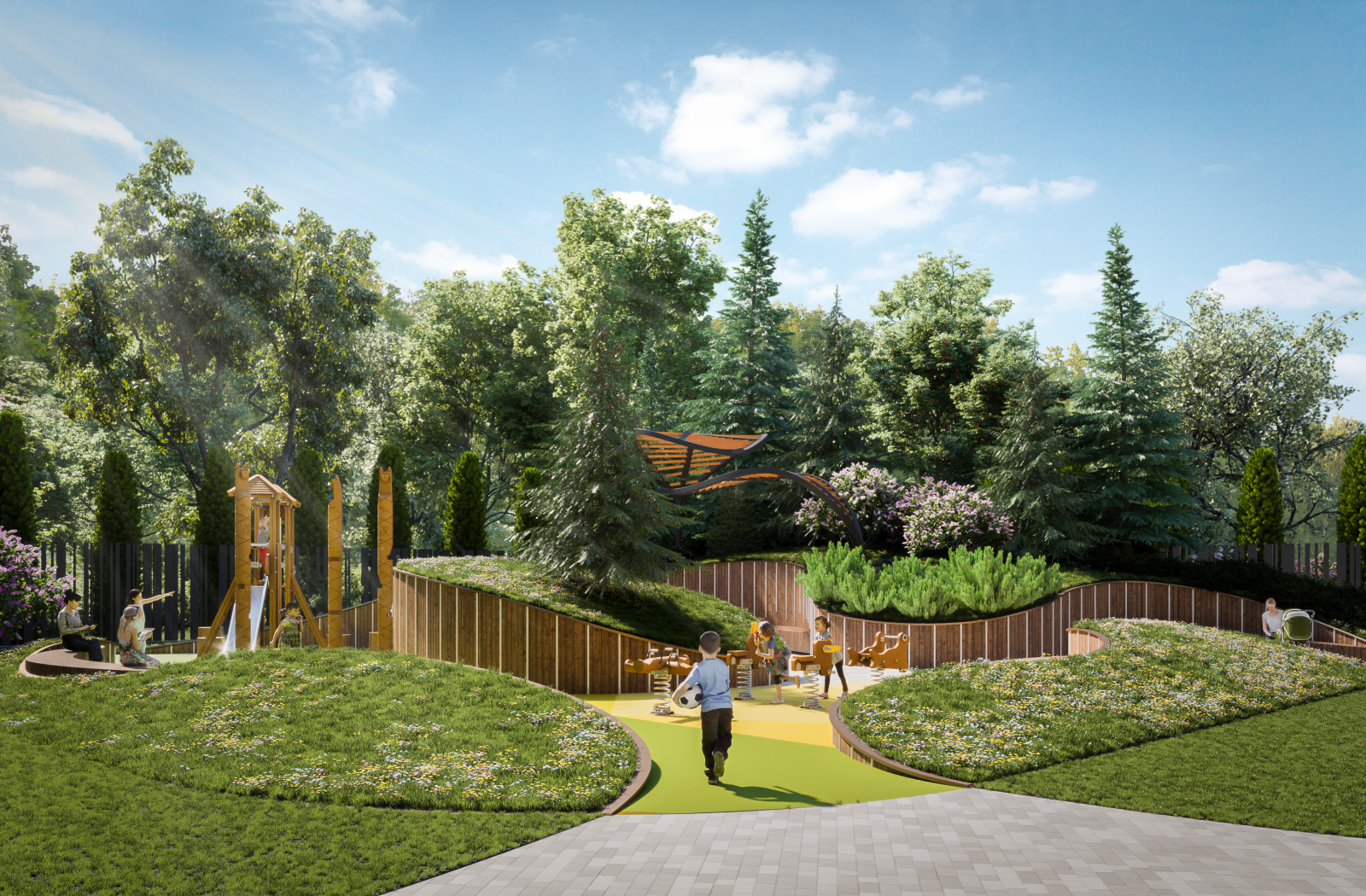 Благоустройство дворовой территории ЖК Level Павелецкая