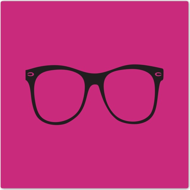Hipster Glasses On Hot Pink Design Art Ceramic Tile 4 25 X Hipster Glasses On Hot Pink Design Art Ceramic Tile 4 25 X Contemporary Wall And Floor By Value Gifts