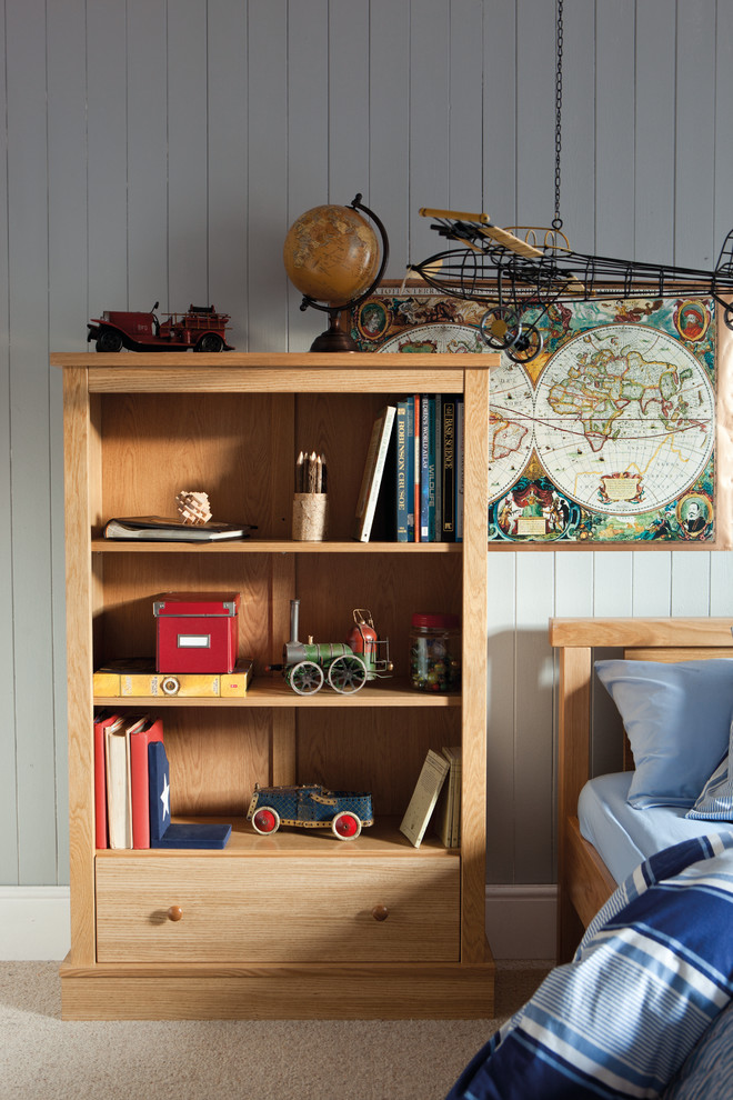 Inspiration for a traditional kids' study room in Hampshire with grey walls.