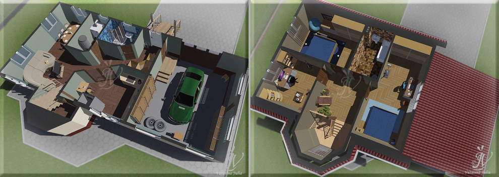 Эскизный проект индивидуального двухэтажного жилого дома в Сергиево-Посадском ра