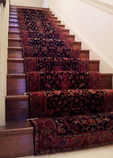 Traditional Hand-knotted Stairway Runner Installation - Eclectic ...