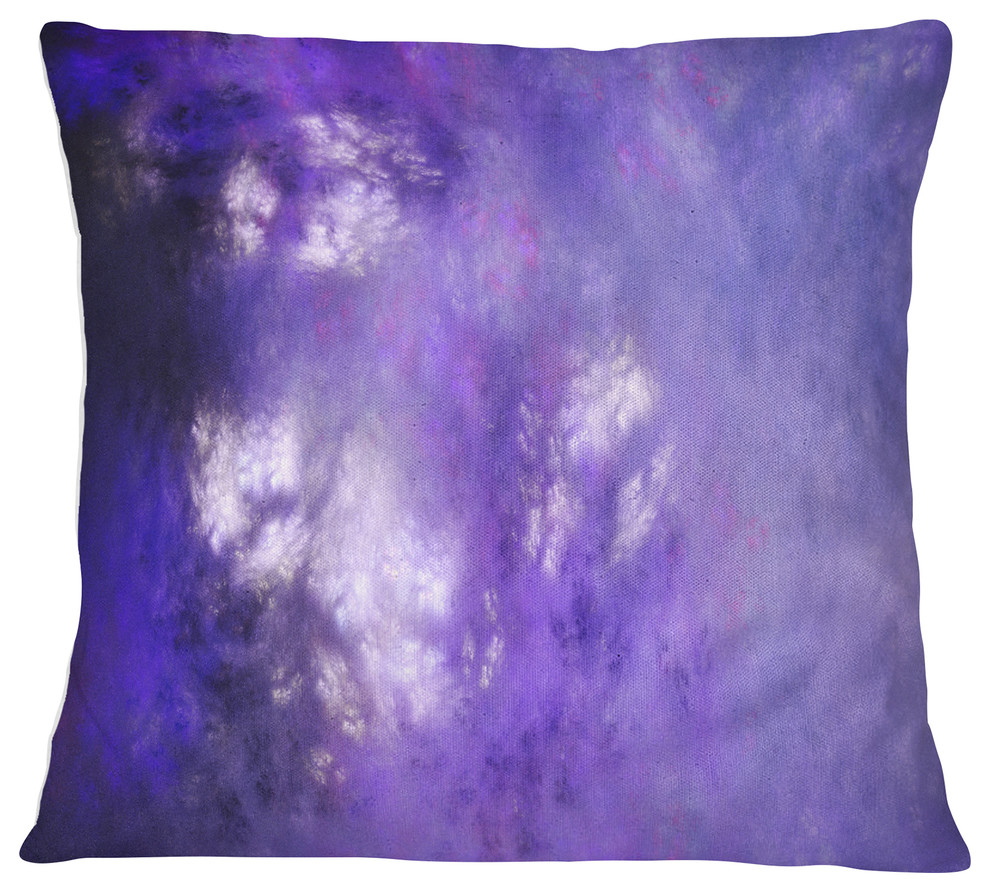Blur Purple Sky with Stars Abstract Throw Pillow, 16"x16"